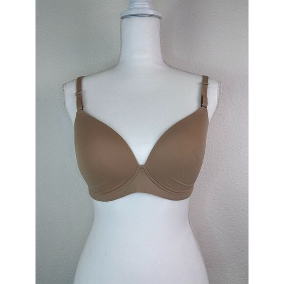 Soma women's 34C beige memorable wireless lightly lined t-shirt bra comfort - Picture 1 of 7